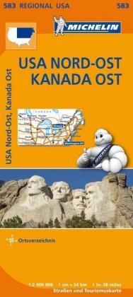 Michelin Regionalkarte USA Nordost, Kanada Ost 1 : 2 400 000 Michelin Editions, Michelin Editions Des Voyages