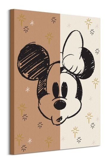 Mickey and Minnie Mouse Half - obraz na płótnie Myszka Miki