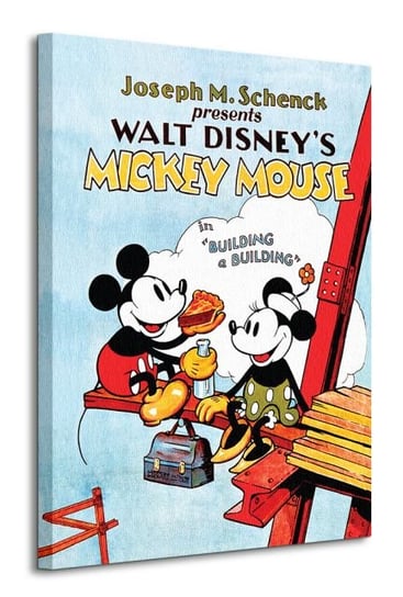Mickey Mouse Building A Building - obraz na płótnie Disney