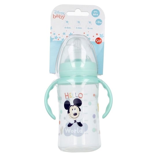 Mickey Mouse - Butelka ze smoczkiem i rączkami 360 ml Forcetop