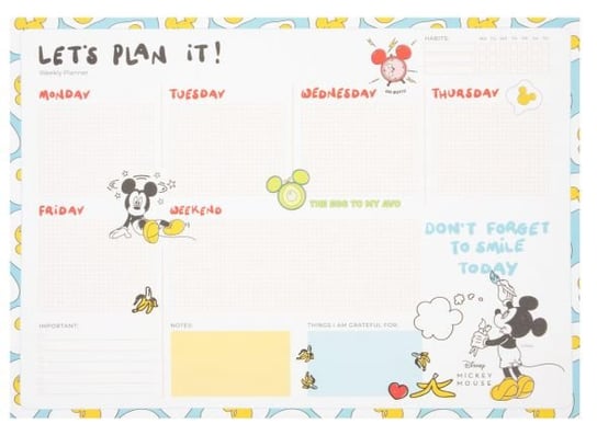 Mickey Mouse - planer tygodniowy A3 42x29,7 cm Myszka Miki