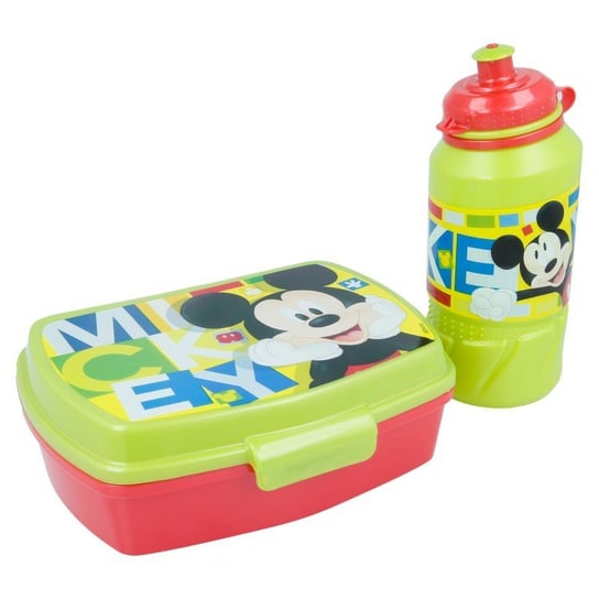 Mickey Mouse, Śniadaniówka, Bidon, 420 ml Myszka Miki