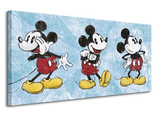 Mickey Mouse Squeaky Chic Triptych - Obraz na płótnie Disney