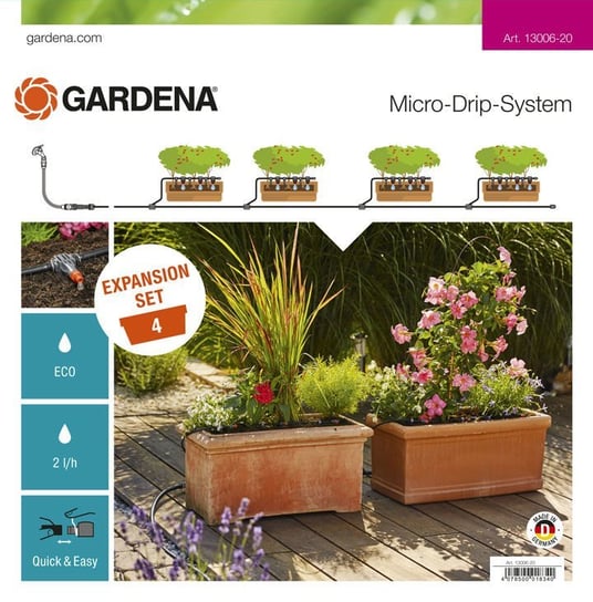 Micro-Drip-System Gardena - Zestaw Do Rozbudowy Nawadniania Skrzynek Balkonowych Gardena