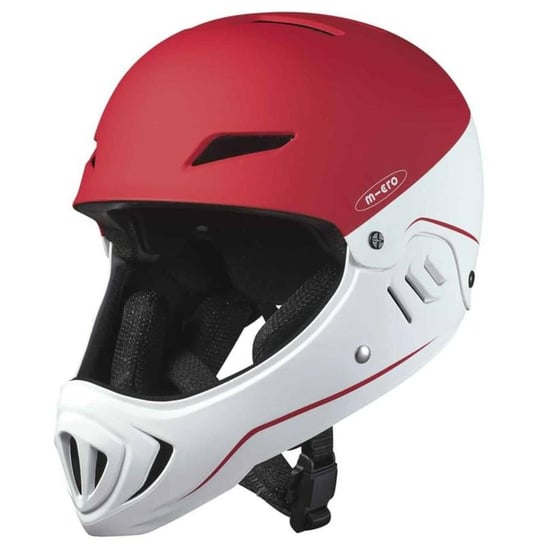 Micro - Kask dziecięcy typu full face Racing Helmet (50-54 cm) - czerwono-biały Micro