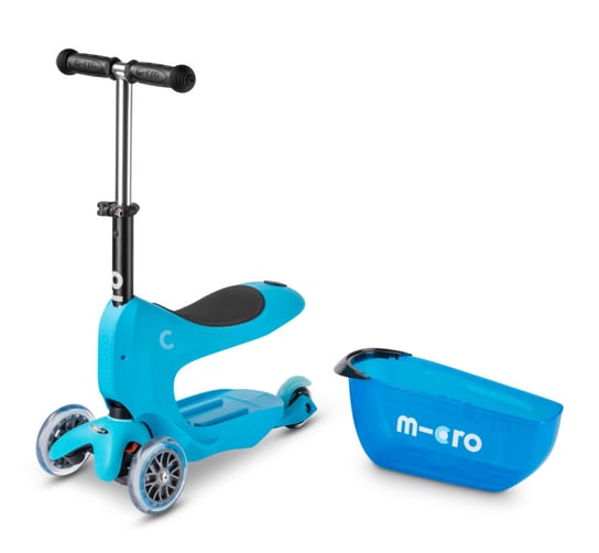 Micro Mini2go Deluxe Plus, hulajnoga trójkołowa, Blue Micro