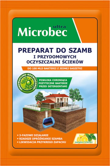 Microbec ULTRA Ekologiczny Preparat do Szamb Oczyszczalni Biodegradacja 25g BROS