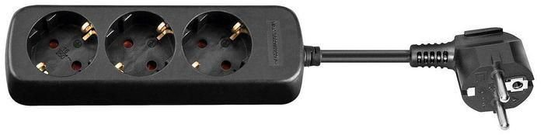 Microconnect 3-Way Schuko Socket 5M Czarny Microconnect
