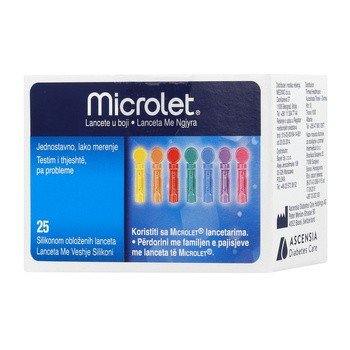 Microlet, Lancety Kolorowe, 25 Sztuk Inna marka