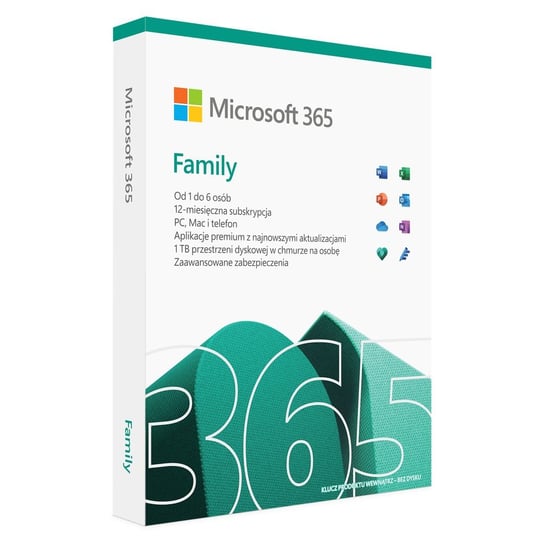 Microsoft 365 Family licencja na 1 rok Microsoft