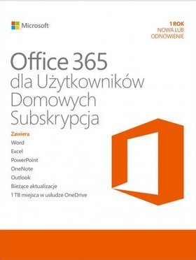 MICROSOFT Office 365 Home 6GQ-01016, 6 stanowisk, 12 miesięcy, PL 