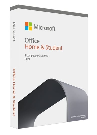 Microsoft, Office Home & Student 2021 PL P8 Win/Mac 32/64bit Medialess Box 79G-05418 Zastępuje P/N: 79G-05160 