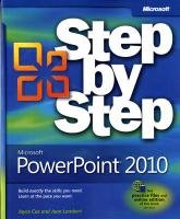 Microsoft® PowerPoint® 2010 Step by Step Cox Joyce, Lambert Joan