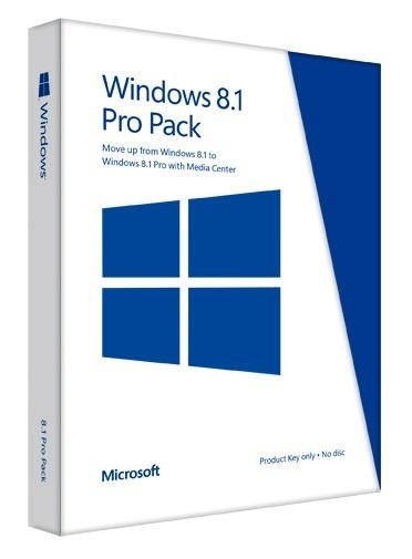 Microsoft Windows Pro Pack 8.1, Polish, PUP, Medialess Win to Pro MC Microsoft