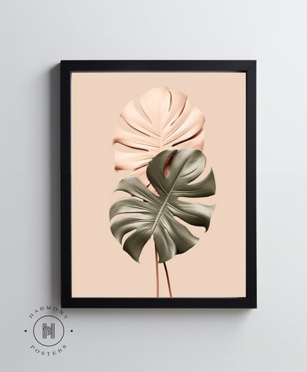 Miedziana monstera - 40x50 cm - Bez ramy Harmony Posters