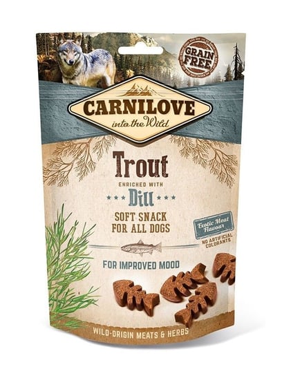 Miękka przekąska dla psów CARNILOVE Snack Soft Trout&Dill, 200 g Carnilove