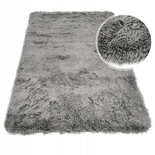 Miękki dywan pluszowy włochacz MEGAN 100x150 KLASYCZNY SZARY Kontrast