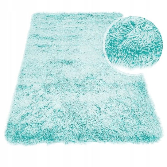 Miękki dywan pluszowy włochacz MEGAN 100x150 MIĘTOWY Kontrast