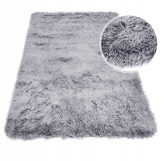 Miękki dywan pluszowy włochacz MEGAN 100x150 SZARY Kontrast