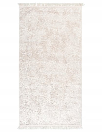 Miękki dywanik chodnikowy z frędzlami, Kremowy, 120x180 cm MD