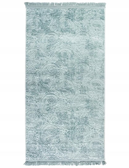 Miękki dywanik chodnikowy z frędzlami, Turkusowy, 80x150 cm MD