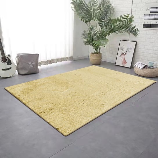 Miękki Futrzany Dywan Shaggy Moyo 3 Soft Yellow 120X160 Komfort