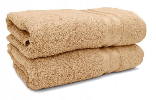Miękki gruby ręcznik frotte 450 g/m² bawełniany VITIS 50x90 BEŻ Kontrast