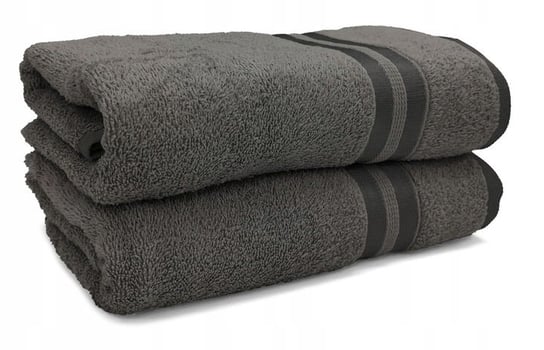 Miękki gruby ręcznik frotte 450 g/m² bawełniany VITIS 50x90 C.SZARY Kontrast