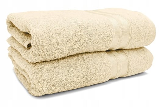 Miękki gruby ręcznik frotte 450 g/m² bawełniany VITIS 50x90 ECRU Kontrast