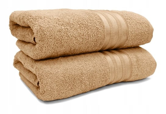 Miękki gruby ręcznik frotte 450 g/m² bawełniany VITIS 70x140 BEŻ Kontrast