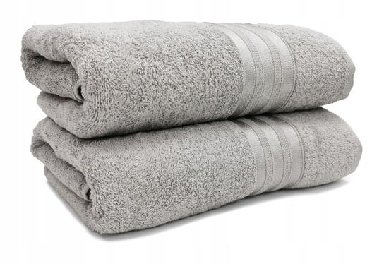 Miękki gruby ręcznik frotte 450 g/m² bawełniany VITIS 70x140 J.SZARY Kontrast