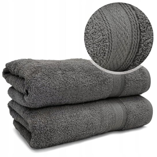 Miękki i gruby ręcznik bawełniany FROTTE  BERBERIS 50x90 C.SZARY Kontrast