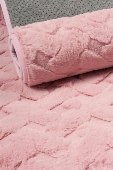 Miękki pluszowy dywan MD typu Rabbit, Różowy, 160x220 cm MD