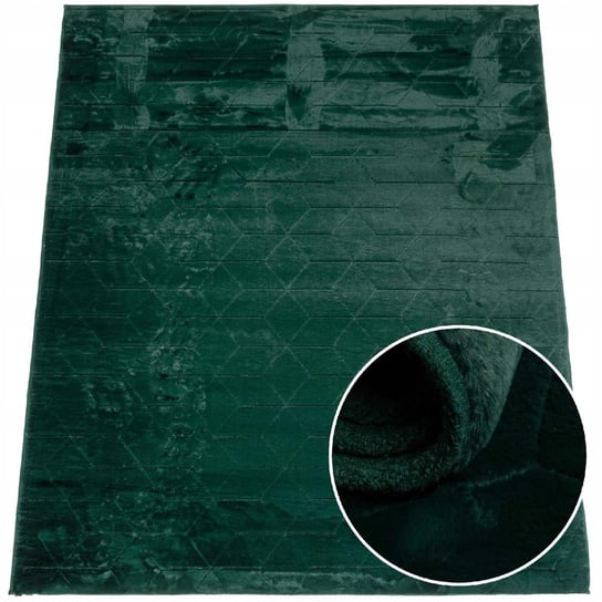 Miękki pluszowy dywan Rabbit, Zielony, 70x140 cm MD