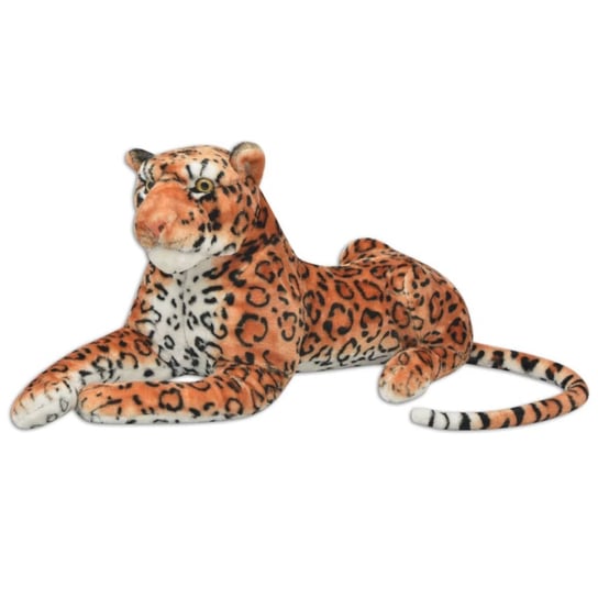 Miękki pluszowy leopard XXL - brązowy, lamparcie c Zakito