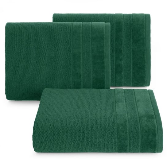 Miękki ręcznik velvetowa bordiura 30X50 c. Zielony LINEA Eurofirany