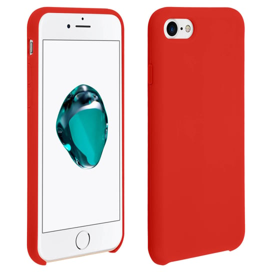 Miękkie etui ochronne Apple iPhone 7/8, miękkie w dotyku, odporne na zarysowania, czerwone Avizar