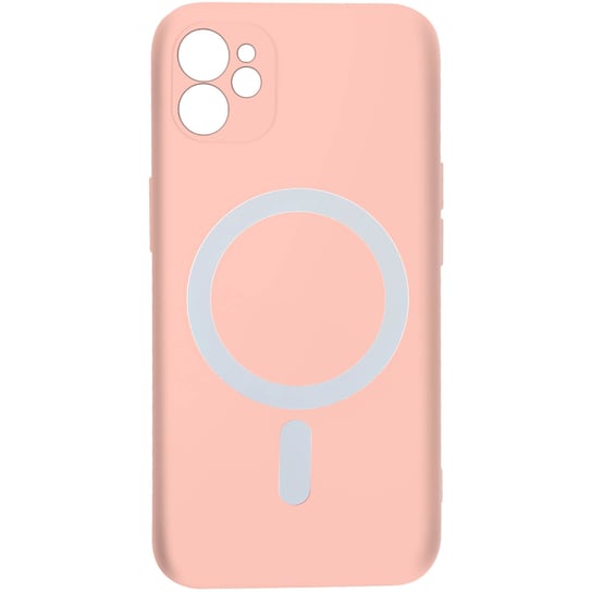 Miekkie silikonowe etui MagSafe do iPhone'a 11 w kolorze rózowym Avizar