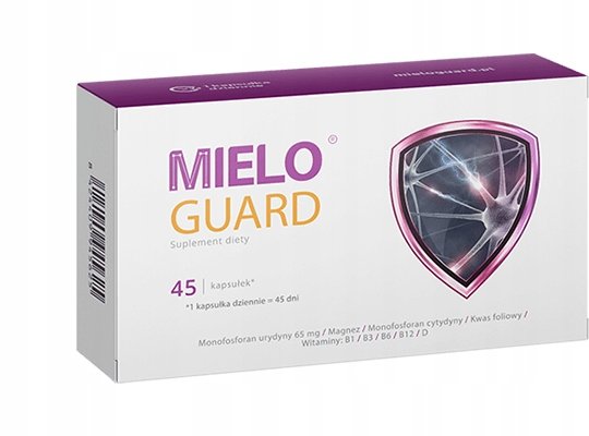 Mieloguard, Tabletki na układ nerwowy kości mięśnie, 45 kaps. Mieloguard