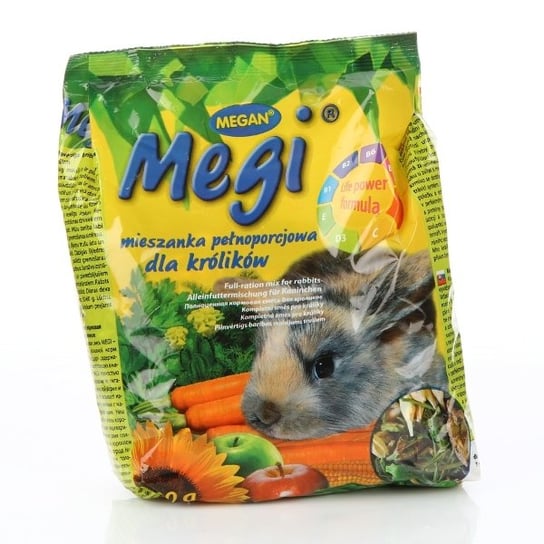 Mieszanka pełnoporcjowana dla królików MEGAN, 500 g. Megan