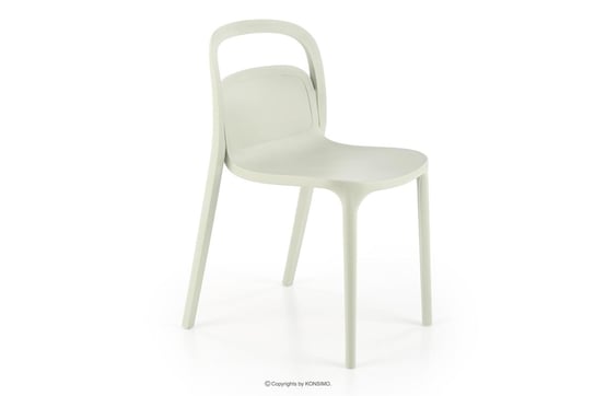 Miętowe nowoczesne krzesło na taras FENOKE Konsimo Konsimo