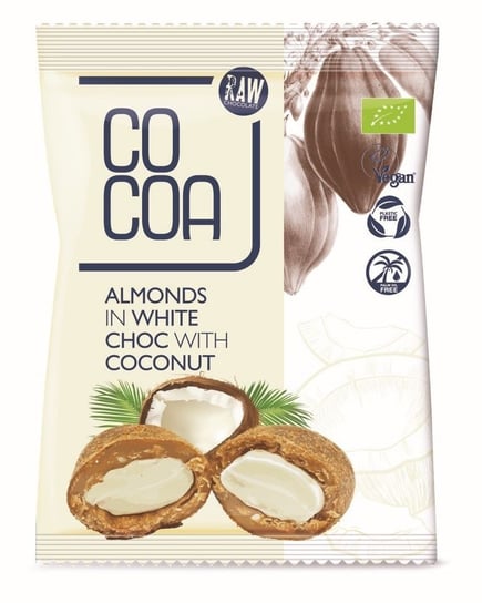 MIGDAŁY W BIAŁEJ POLEWIE KOKOSOWEJ BIO 70 g - COCOA Cocoa