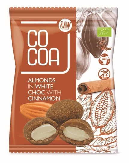 Migdały W Białej Polewie Z Cynamonem Bio 70 G - Cocoa Cocoa