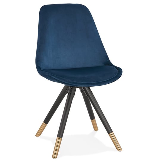 MIKADO krzesło tkanina k. niebieski, nogi k. czarny Kokoon Design