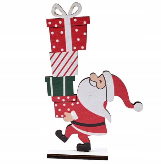 Mikołaj Figurka Świąteczna Drewniana Dekoracja Różne Wzory Midex