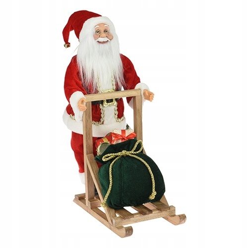 Mikołaj na sankach czerwony świąteczny ozdoba 48 cm Koopman