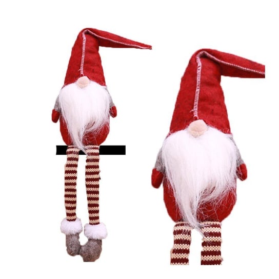 Mikołaj skrzat krasnal świąteczny Boże Narodzenie 45 cm z pluszu KSN13CZE eCarla