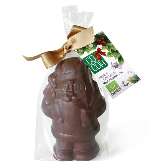 Mikołaj z czekolady migdałowej 75g - BIO Cocoa