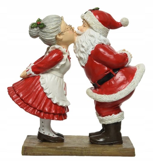 Mikołaj z Mikołajką figurka świąteczna ozdobna 9 x 20 x 20 cm Kaemingk