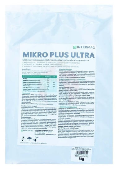 MIKRO PLUS ULTRA to skoncentrowany nawóz mikroelementowy w formie ultragranulatu, który dostarcza roślinom zestaw łatwo pobieranych i przyswajanych mikroelementów. inna (Inny)